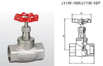 山東J11W-16P不銹鋼截止閥