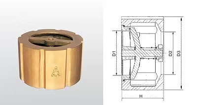 山東H72X-16T黃銅消聲止回閥